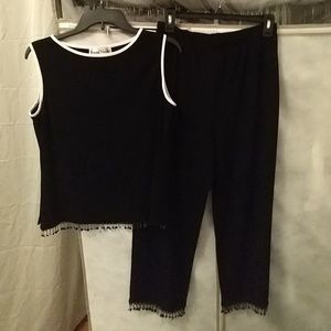 Vintage Ronni Nicole Sleeveless Beaded Two-Piece